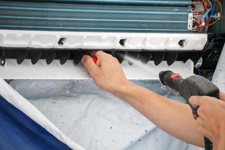mini split AC cleaning